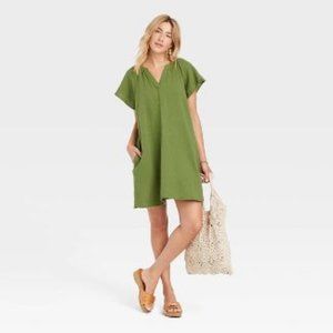 Women's Flutter Short Sleeve Woven Dress - Universal Thread™